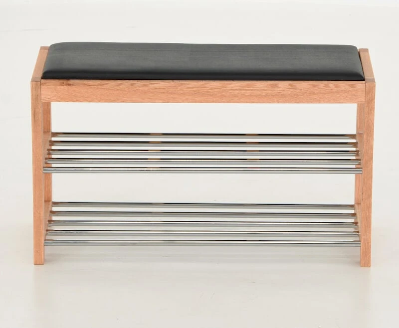 Veke Arki Eteispenkki Kenkätelineellä Tammi/musta 6 Veke Arki Eteispenkki Kenkätelineellä Tammi/musta - Image 4