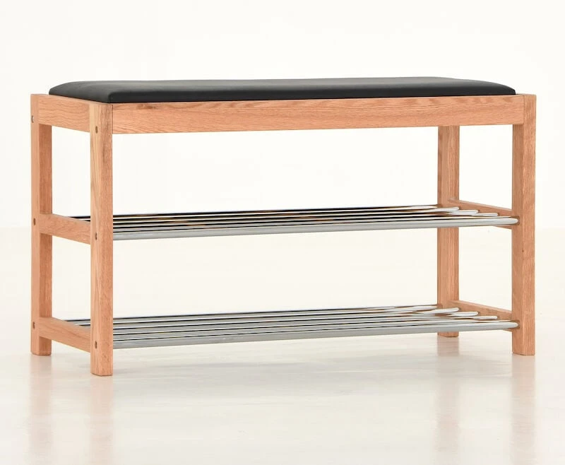 Veke Arki Eteispenkki Kenkätelineellä Tammi/musta 8 Veke Arki Eteispenkki Kenkätelineellä Tammi/musta - Image 6