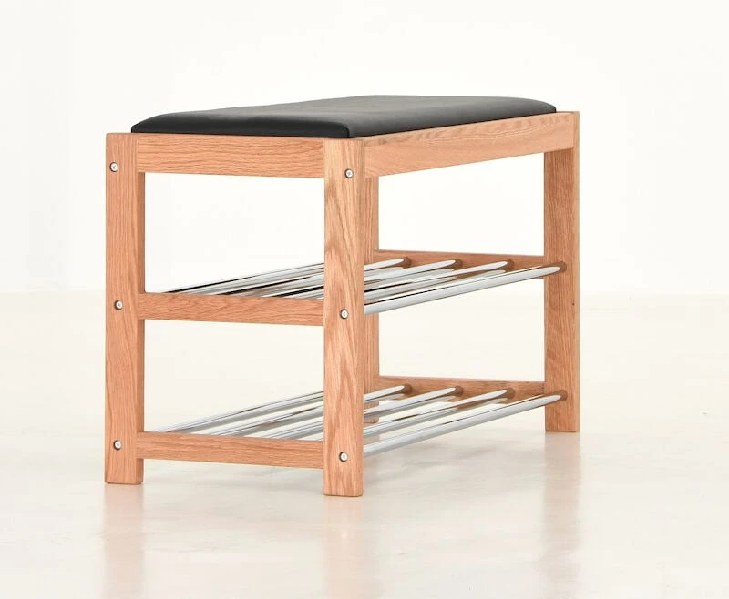 Veke Arki Eteispenkki Kenkätelineellä Tammi/musta 7 Veke Arki Eteispenkki Kenkätelineellä Tammi/musta - Image 5