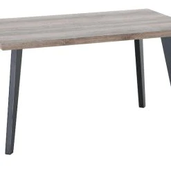 Veke Chicago Ruokapöytä 140x80 Cm Puunväri, Mustat Jalat -Veke Myymälä Veke Chicago ruokapoyta 140x80 cm puunvari mustat jalat 1 1