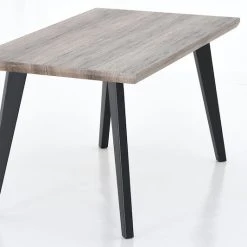 Veke Chicago Ruokapöytä 140x80 Cm Puunväri, Mustat Jalat -Veke Myymälä Veke Chicago ruokapoyta 140x80 cm puunvari mustat jalat 3 1