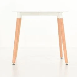 Veke Fox Ruokapöytä 80x80 Cm Valkoinen, Luonnonväriset Jalat -Veke Myymälä Veke Fox ruokapoyta 80x80 cm valkoinen luonnonvariset jalat 0 0