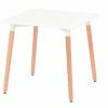 Veke Fox Ruokapöytä 80x80 Cm Valkoinen, Luonnonväriset Jalat -Veke Myymälä Veke Fox ruokapoyta 80x80 cm valkoinen luonnonvariset jalat 3 1