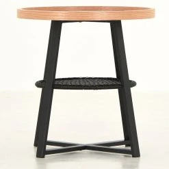 Veke Hilla Sivupöytä 50 Cm Tammi/musta -Veke Myymälä Veke Hilla sivupoyta 50 cm tammi musta 0 0