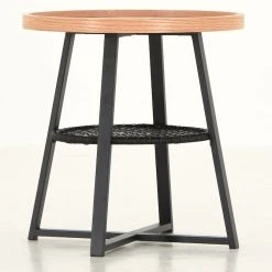 Veke Hilla Sivupöytä 50 Cm Tammi/musta -Veke Myymälä Veke Hilla sivupoyta 50 cm tammi musta 1 0