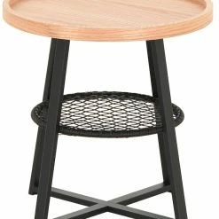 Veke Hilla Sivupöytä 50 Cm Tammi/musta -Veke Myymälä Veke Hilla sivupoyta 50 cm tammi musta 8 1