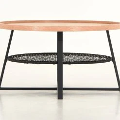 Veke Hilla Pyöreä Sohvapöytä 80 Cm Tammi/musta -Veke Myymälä Veke Hilla sohvapoyta 80 cm tammi musta 0 0