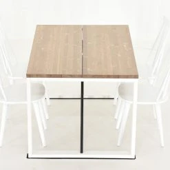 Veke Honka-Lotta 4-hengen Ruokailuryhmä Antiikki/valkoinen Valkoinen Tuoli -Veke Myymälä Veke Honka Lotta ruokailuryhma 4 hengen antiikki valkoinen valkoinen tuoli 4 2