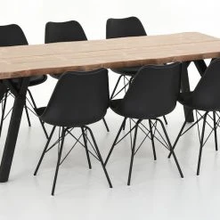 Veke Lana-Oslo 6-hengen Ruokailuryhmä, Musta/antiikkipetsattu -Veke Myymälä Veke House Nordic Oslo Lana 6 hengen ruokailuryhma musta antiikkipetsattu 1 1