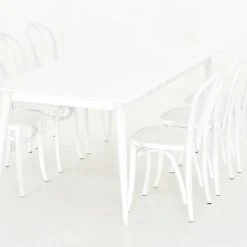 Veke Kaarna-Skara 6-hengen Ruokailuryhmä Valkoinen -Veke Myymälä Veke Kaarna Skara 6 hengen ruokailuryhma valkoinen 3 1