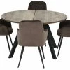 Veke, House Nordic Kaiku-Harbo 4-hengen Pyöreä Ruokailuryhmä Mustavahattu Tammi/musta/ruskea -Veke Myymälä Veke Kaiku Harbo 4 hengen pyorea ruokailuryhma mustavahattu tammi musta ruskea