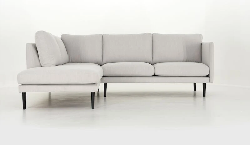 Veke Kajo Avokulmasohva Vasen Luonnonvalkoinen Ronda 06, Mustat Jalat - Image 5