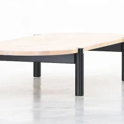 Veke Koivu Ovaali Sohvapöytä 122x51x23 Cm Luonnonväri/musta -Veke Myymälä Veke Koivu ovaali sohvapoyta 122x51x23 cm luonnonvari musta 3 0