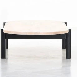 Veke Koivu Ovaali Sohvapöytä 122x51x23 Cm Luonnonväri/musta -Veke Myymälä Veke Koivu ovaali sohvapoyta 122x51x23 cm luonnonvari musta 4 0