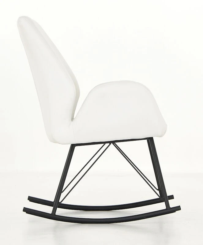 Veke Laine Keinutuoli Valkoinen PU-keinonahka 7 Veke Laine Keinutuoli Valkoinen PU-keinonahka - Image 5