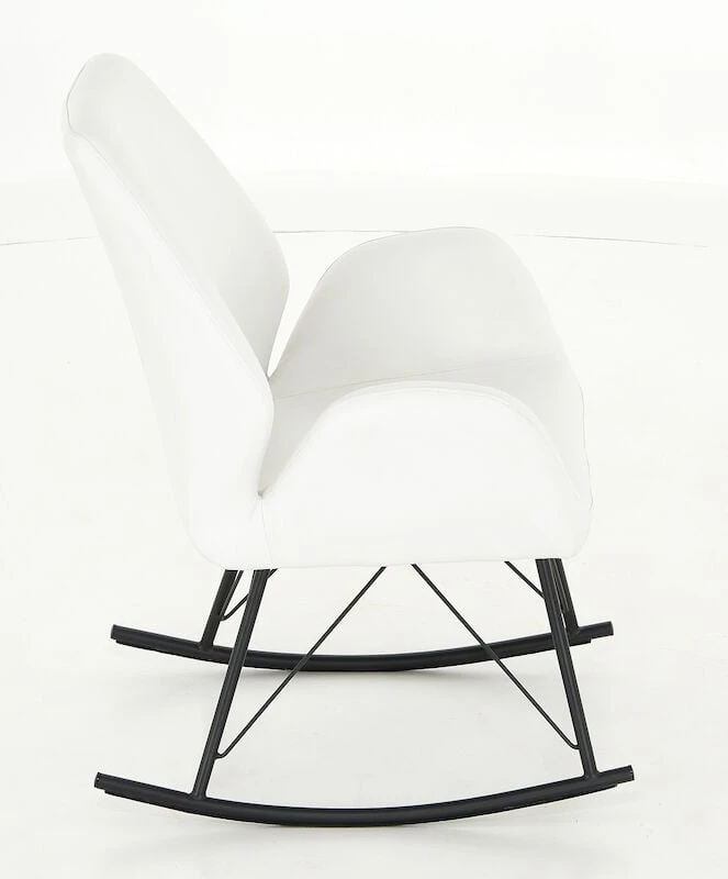 Veke Laine Keinutuoli Valkoinen PU-keinonahka 8 Veke Laine Keinutuoli Valkoinen PU-keinonahka - Image 6