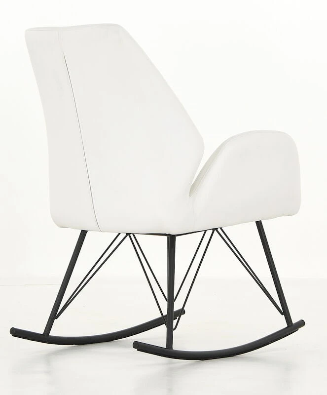 Veke Laine Keinutuoli Valkoinen PU-keinonahka 4 Veke Laine Keinutuoli Valkoinen PU-keinonahka - Image 2