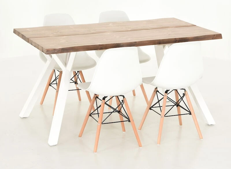 Veke Lana-Elea 4-hengen Ruokailuryhmä Antiikkipetsattu/valkoinen 4 Veke Lana-Elea 4-hengen Ruokailuryhmä Antiikkipetsattu/valkoinen - Image 2