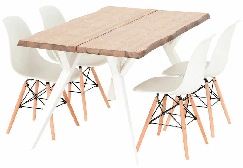 Veke Lana-Elea 4-hengen Ruokailuryhmä Antiikkipetsattu/valkoinen 7 Veke Lana-Elea 4-hengen Ruokailuryhmä Antiikkipetsattu/valkoinen - Image 5