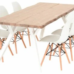 Veke Lana-Elea 6-hengen Ruokailuryhmä Antiikkipetsattu/valkoinen -Veke Myymälä Veke Lana Elea ruokailuryhma 6 hengen antiikkipetsattu valkoinen 3 1 Palautettu