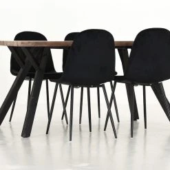 Veke Lana-Furia 4-hengen Ruokailuryhmä Antiikki/musta -Veke Myymälä Veke Lana Furia ruokailuryhma 4 hengen antiikki musta 1 0