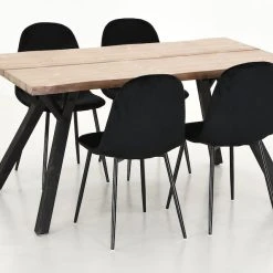 Veke Lana-Furia 4-hengen Ruokailuryhmä Antiikki/musta -Veke Myymälä Veke Lana Furia ruokailuryhma 4 hengen antiikki musta 1 1