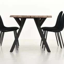 Veke Lana-Furia 4-hengen Ruokailuryhmä Antiikki/musta -Veke Myymälä Veke Lana Furia ruokailuryhma 4 hengen antiikki musta 4 0