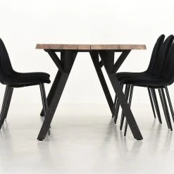 Veke Lana-Furia 6-hengen Ruokailuryhmä Antiikki/musta -Veke Myymälä Veke Lana Furia ruokailuryhma 6 hengen antiikki musta 4 0