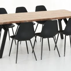 Veke Lana-Syli 6-hengen Ruokailuryhmä Musta/antiikkipetsattu -Veke Myymälä Veke Lana Syli 6 hengen ruokailuryhma musta antiikkipetsattu 1 1