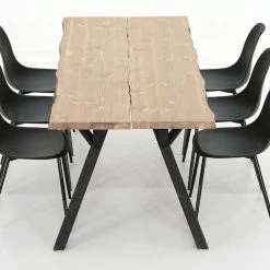 Veke Lana-Syli 6-hengen Ruokailuryhmä Musta/antiikkipetsattu -Veke Myymälä Veke Lana Syli 6 hengen ruokailuryhma musta antiikkipetsattu 4 2