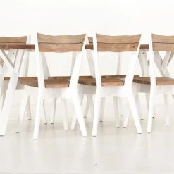 Veke Lana 6-hengen Ruokailuryhmä Antiikkipetsattu/valkoinen -Veke Myymälä Veke Lana ruokailuryhma 6 hengen antiikkipetsattu valkoinen 1 0