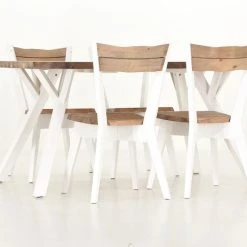 Veke Lana 4-hengen Ruokailuryhmä, Antiikkipetsattu/valkoinen -Veke Myymälä Veke Lana ruokailuryhma 4 hengen antiikkipetsattu valkoinen 1 0