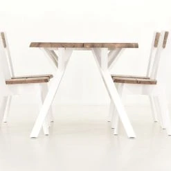 Veke Lana 4-hengen Ruokailuryhmä, Antiikkipetsattu/valkoinen -Veke Myymälä Veke Lana ruokailuryhma 4 hengen antiikkipetsattu valkoinen 4 0