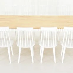 Veke Moona-Lotta 8-hengen Ruokailuryhmä Koivu/valkoinen -Veke Myymälä Veke Moona Lotta 8 hengen ruokailuryhma koivu valkoinen 0 2