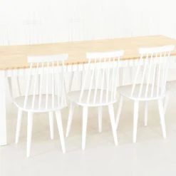 Veke Moona-Lotta 8-hengen Ruokailuryhmä Koivu/valkoinen -Veke Myymälä Veke Moona Lotta 8 hengen ruokailuryhma koivu valkoinen 1 1