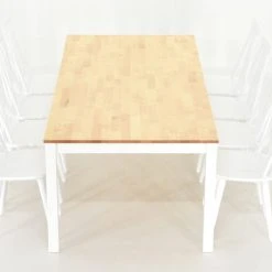 Veke Moona-Lotta 8-hengen Ruokailuryhmä Koivu/valkoinen -Veke Myymälä Veke Moona Lotta 8 hengen ruokailuryhma koivu valkoinen 4 2