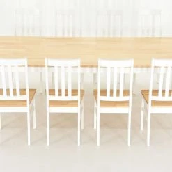 Veke Moona 8-hengen Ruokailuryhmä Valkoinen/koivu -Veke Myymälä Veke Moona 8 hengen ruokailuryhma valkoinen koivu 0 2