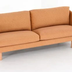 Veke Nooa 3-istuttava Sohva Okra Navy 48, Tammijalat -Veke Myymälä Veke Nooa 3 istuttava sohva okra Navy 48 1 2