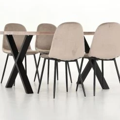 Veke Orvo-Furia 4-hengen Ruokailuryhmä Valkoöljytty Tammi/beige -Veke Myymälä Veke Orvo Furia 4 hengen ruokailuryhma valkooljytty tammi beige 1 0