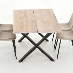 Veke Orvo-Furia 4-hengen Ruokailuryhmä Valkoöljytty Tammi/beige -Veke Myymälä Veke Orvo Furia 4 hengen ruokailuryhma valkooljytty tammi beige 4 2