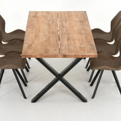 Veke Orvo-Punnus 6-hengen Ruokailuryhmä öljytty Tammi/konjakki -Veke Myymälä Veke Orvo Punnus 6 hengen ruokailuryhma oljytty tammi konjakki 4 2