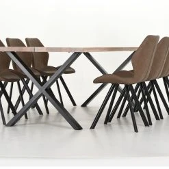 Veke Orvo-Punnus 8-hengen Ruokailuryhmä Valkoöljytty Tammi/konjakki -Veke Myymälä Veke Orvo Punnus 8 hengen ruokailuryhma valkooljytty tammi konjakki 3 0