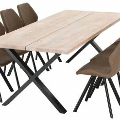 Veke Orvo-Punnus 8-hengen Ruokailuryhmä Valkoöljytty Tammi/konjakki -Veke Myymälä Veke Orvo Punnus 8 hengen ruokailuryhma valkooljytty tammi konjakki 3 1