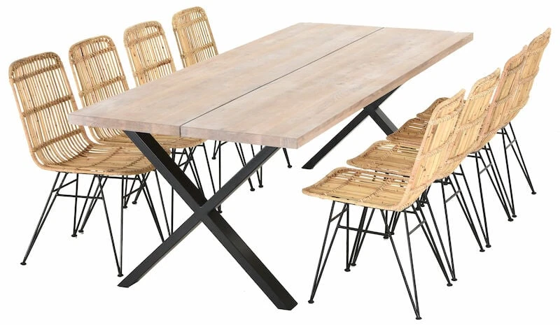 Veke Orvo-Pyry 8-hengen Ruokailuryhmä Valkoölytty Tammi/luonnonväri 7 Veke Orvo-Pyry 8-hengen Ruokailuryhmä Valkoölytty Tammi/luonnonväri - Image 5