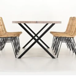 Veke Orvo-Pyry 8-hengen Ruokailuryhmä Valkoölytty Tammi/luonnonväri