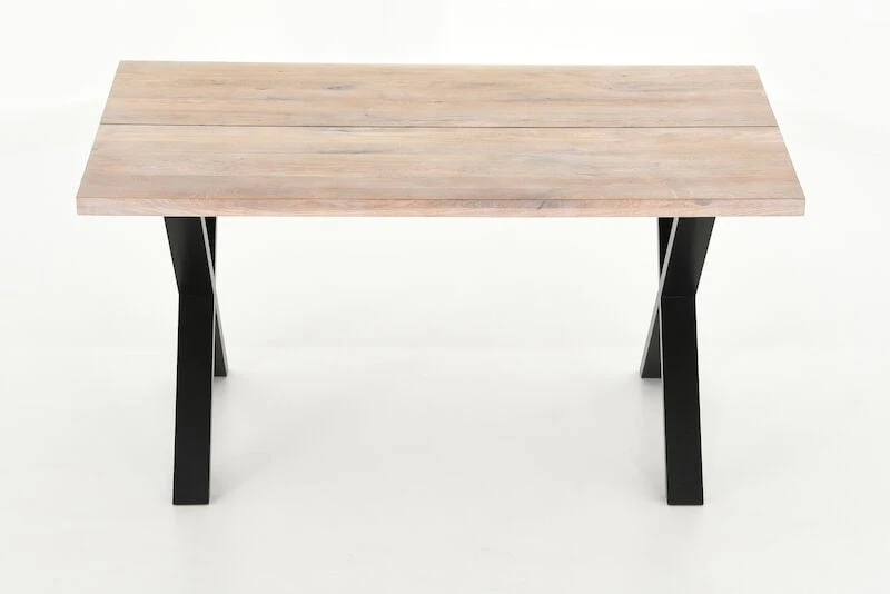 Veke Orvo Lankkupöytä 150x95 Cm Valkoöljytty Tammi, Musta Jalka 5 Veke Orvo Lankkupöytä 150x95 Cm Valkoöljytty Tammi, Musta Jalka - Image 3