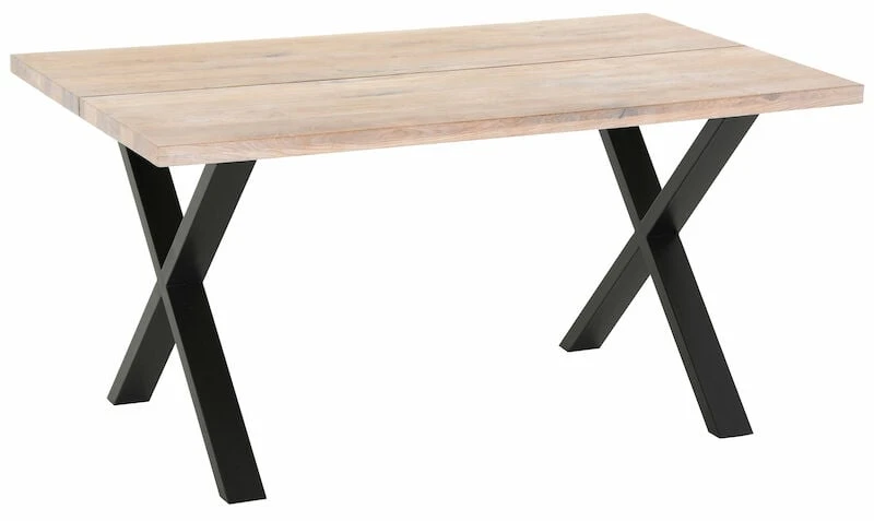 Veke Orvo Lankkupöytä 150x95 Cm Valkoöljytty Tammi, Musta Jalka 3 Veke Orvo Lankkupöytä 150x95 Cm Valkoöljytty Tammi, Musta Jalka