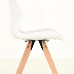 Veke Puuteri Tuoli Valkoinen, Puunväriset Jalat -Veke Myymälä Veke Puuteri tuoli valkoinen puunvariset jalat 4 0