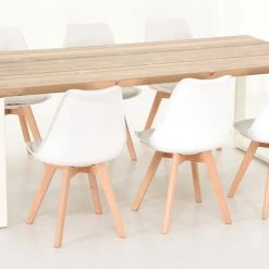 Veke Ruska-Salla 6-hengen Ruokailuryhmä Antiikkipetsattu/valk/valk -Veke Myymälä Veke Ruska Salla 6 hengen ruokailuryhma manty valk valk 1 1