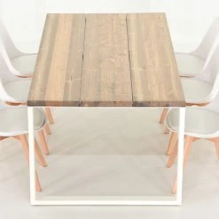 Veke Ruska-Salla 6-hengen Ruokailuryhmä Antiikkipetsattu/valk/valk -Veke Myymälä Veke Ruska Salla 6 hengen ruokailuryhma manty valk valk 4 2